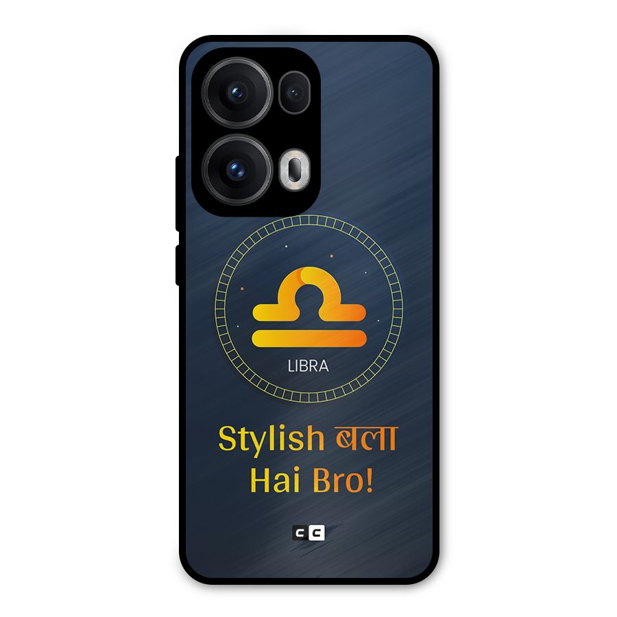 Stylish Libra Metal Back Case for Oppo Reno13 Pro