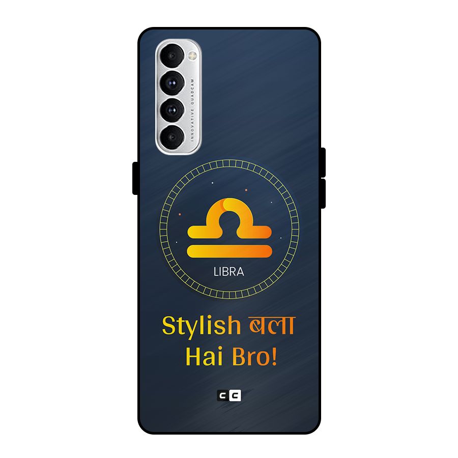 Stylish Libra Metal Back Case for Oppo Reno4 Pro