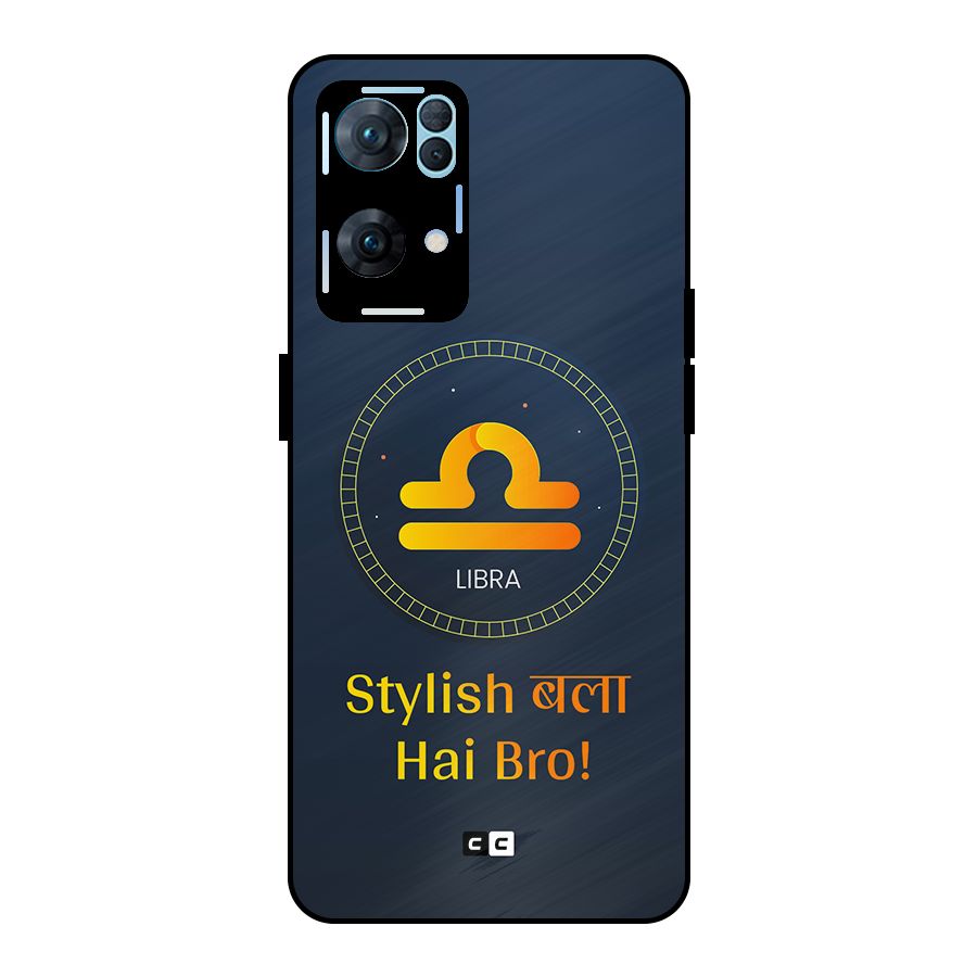 Stylish Libra Metal Back Case for Oppo Reno7 Pro 5G