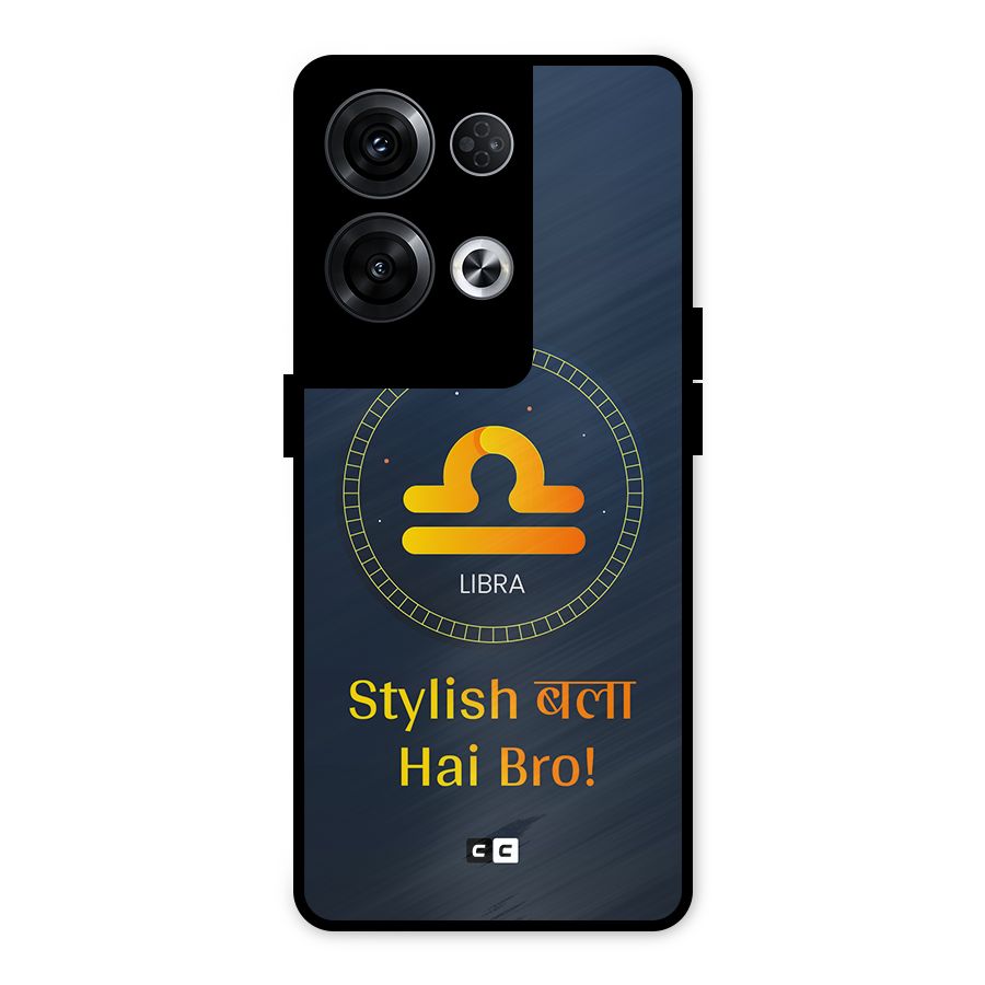 Stylish Libra Metal Back Case for Oppo Reno8 Pro 5G