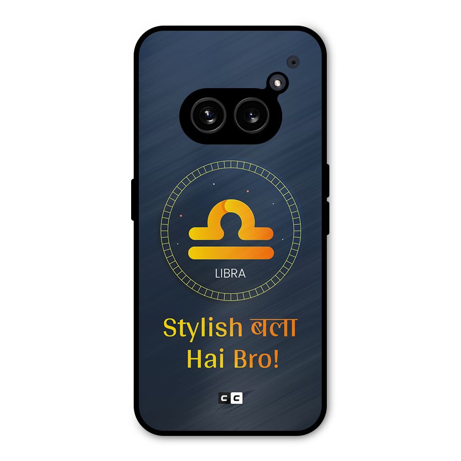 Stylish Libra Metal Back Case for Nothing Phone 2a