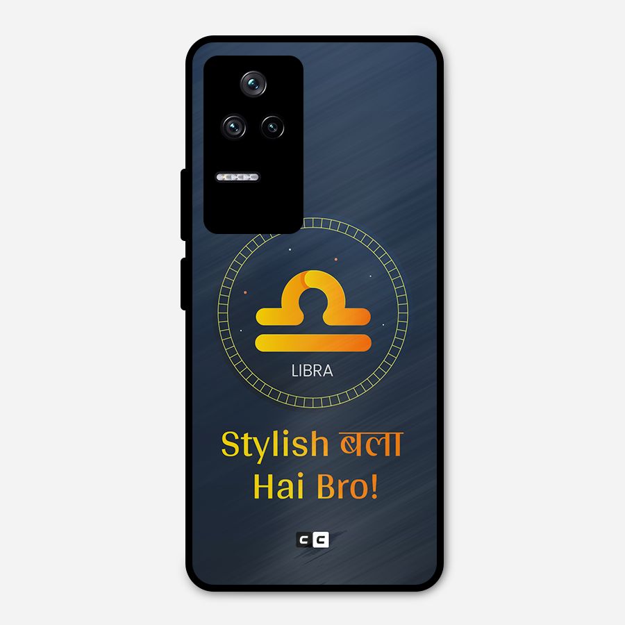 Stylish Libra Metal Back Case for Poco F4 5G