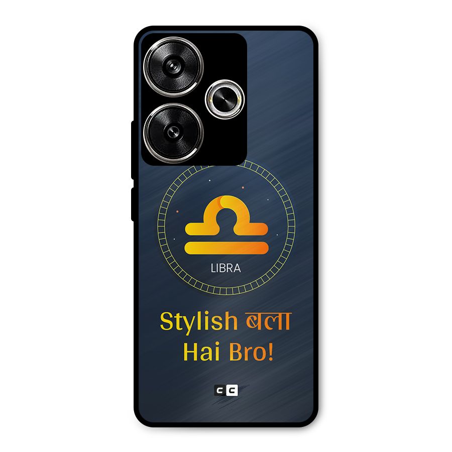 Stylish Libra Metal Back Case for Poco F6