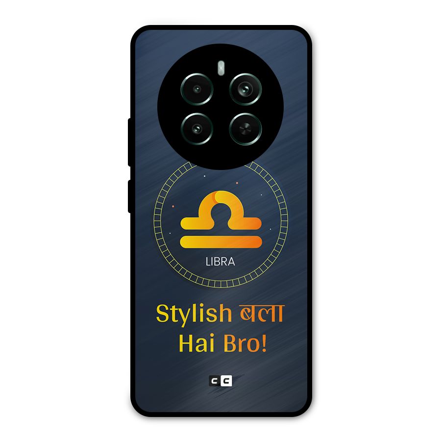 Stylish Libra Metal Back Case for Realme 12 Pro Plus