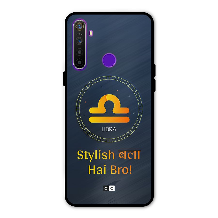 Stylish Libra Metal Back Case for Realme 5i