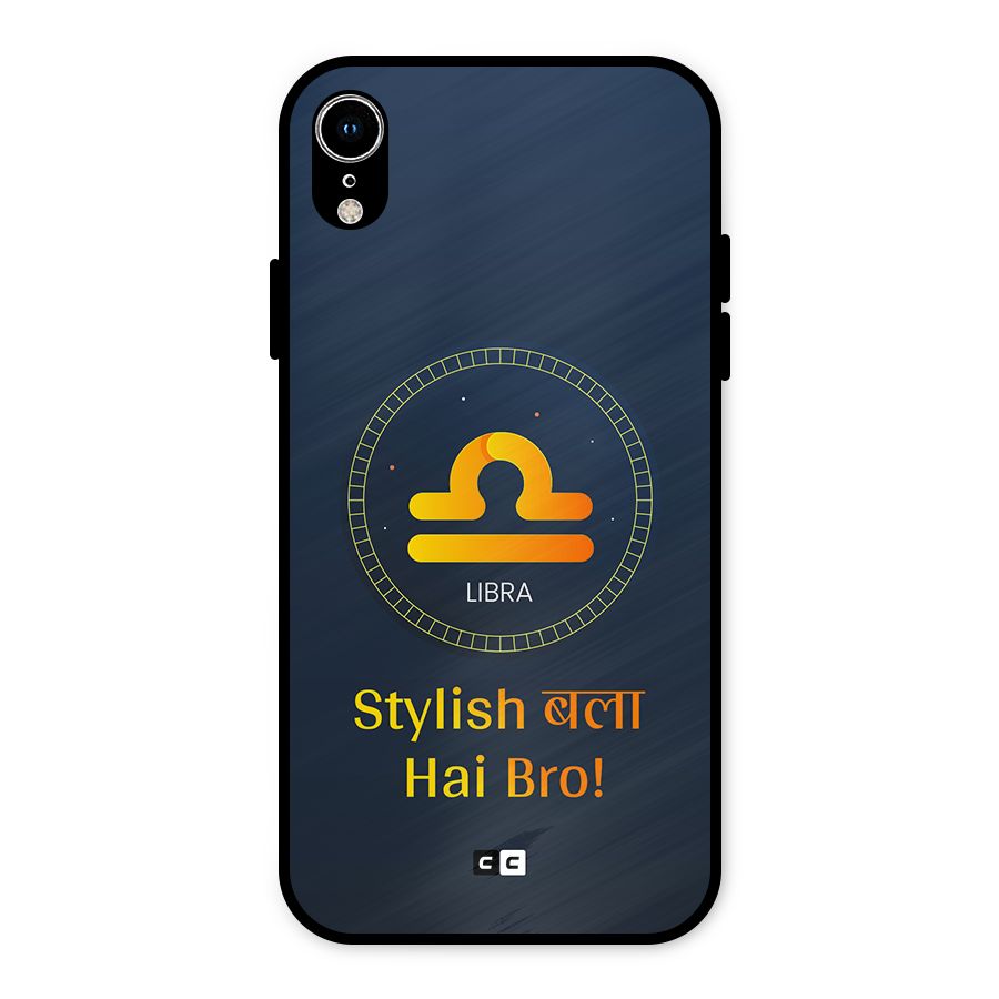 Stylish Libra Metal Back Case for iPhone XR
