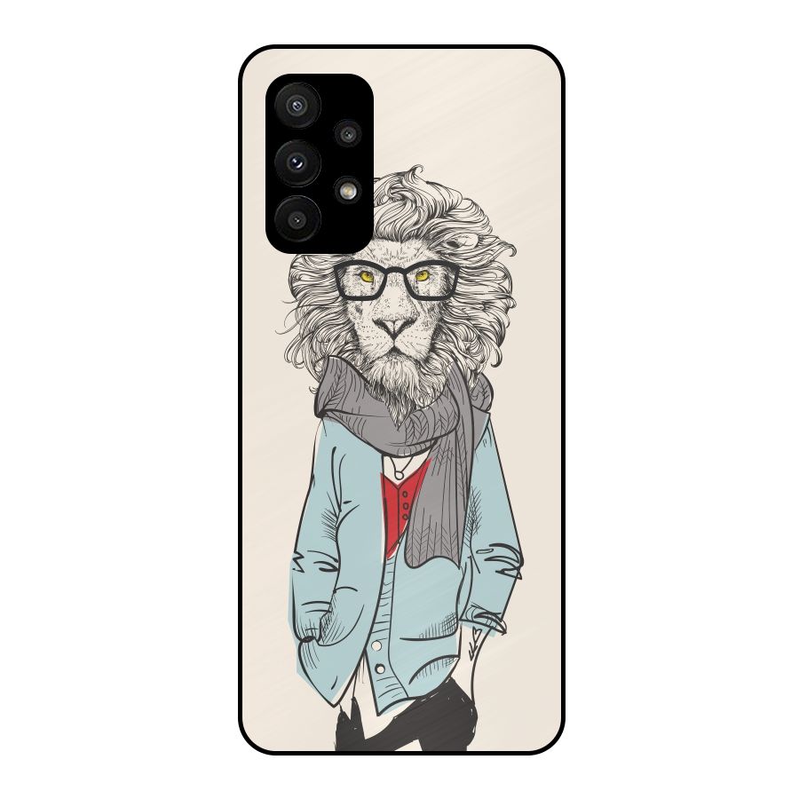 Stylish Lion Metal Back Case for Galaxy A23