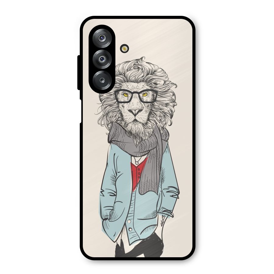 Stylish Lion Metal Back Case for Galaxy A26