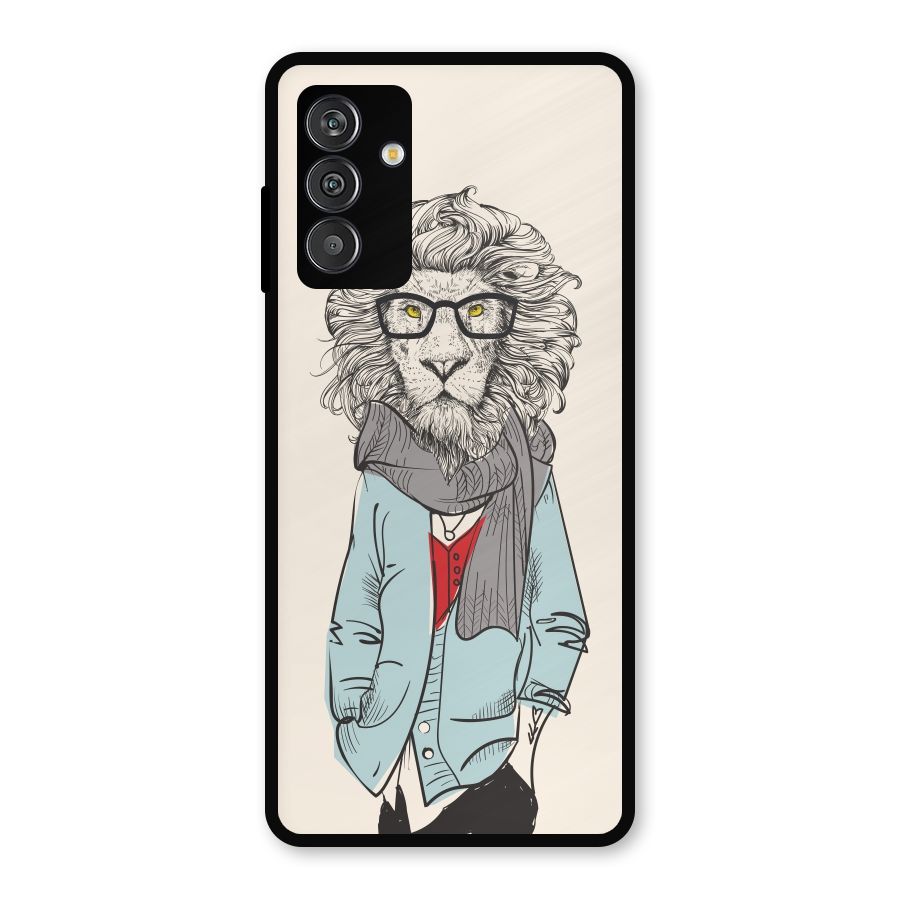 Stylish Lion Metal Back Case for Galaxy F13