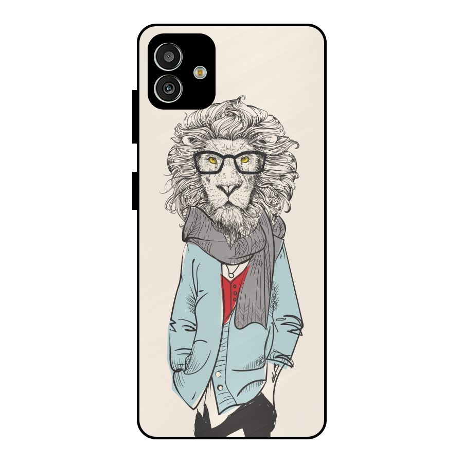 Stylish Lion Metal Back Case for Galaxy M13 5G