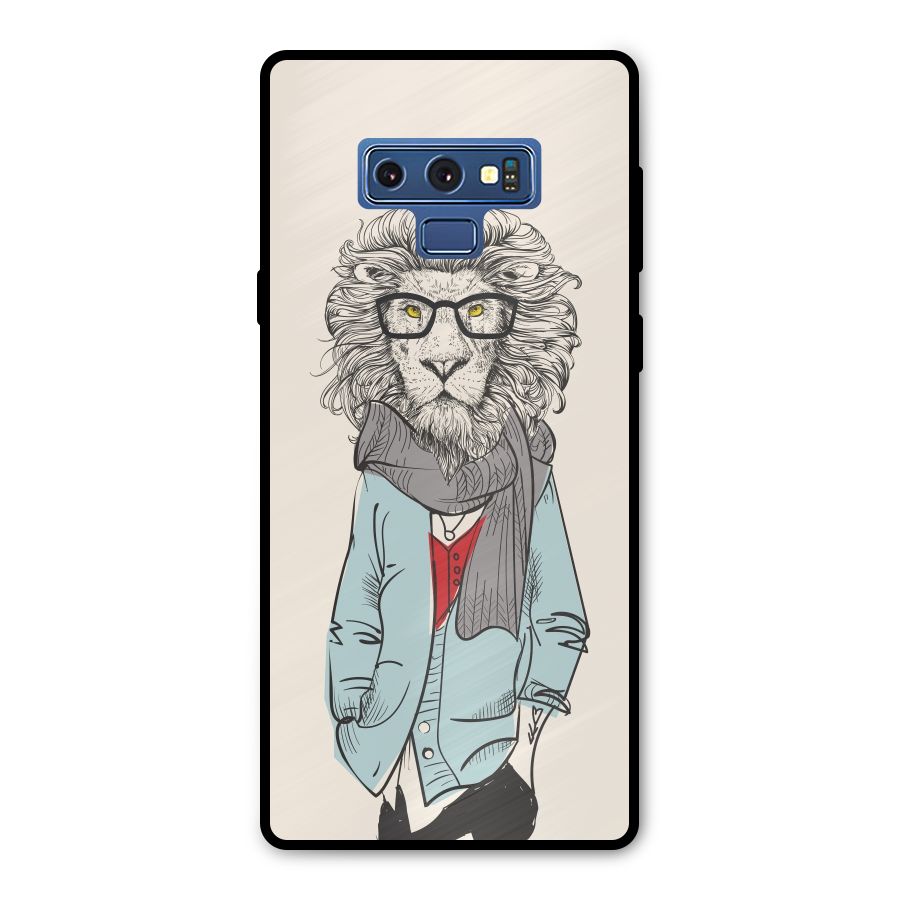 Stylish Lion Metal Back Case for Galaxy Note 9