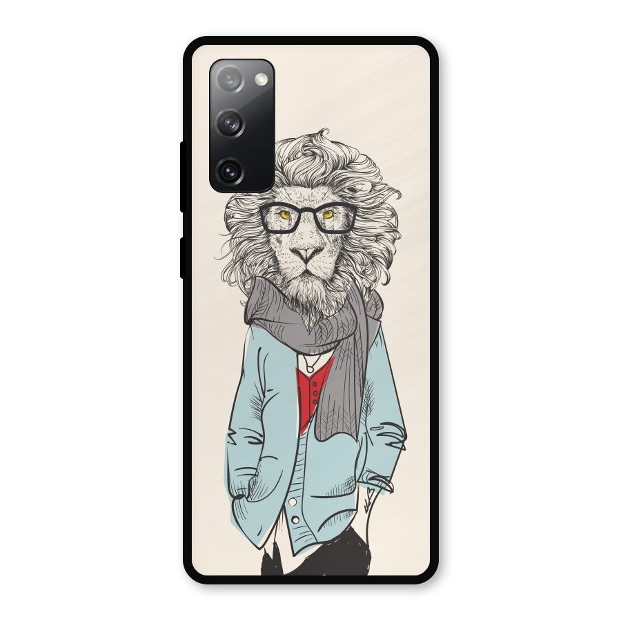 Stylish Lion Metal Back Case for Galaxy S20 FE 5G