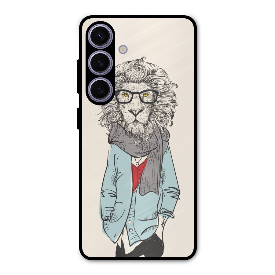 Stylish Lion Metal Back Case for Galaxy S24