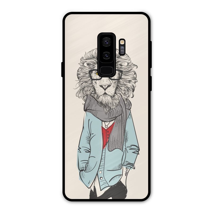 Stylish Lion Metal Back Case for Galaxy S9 Plus