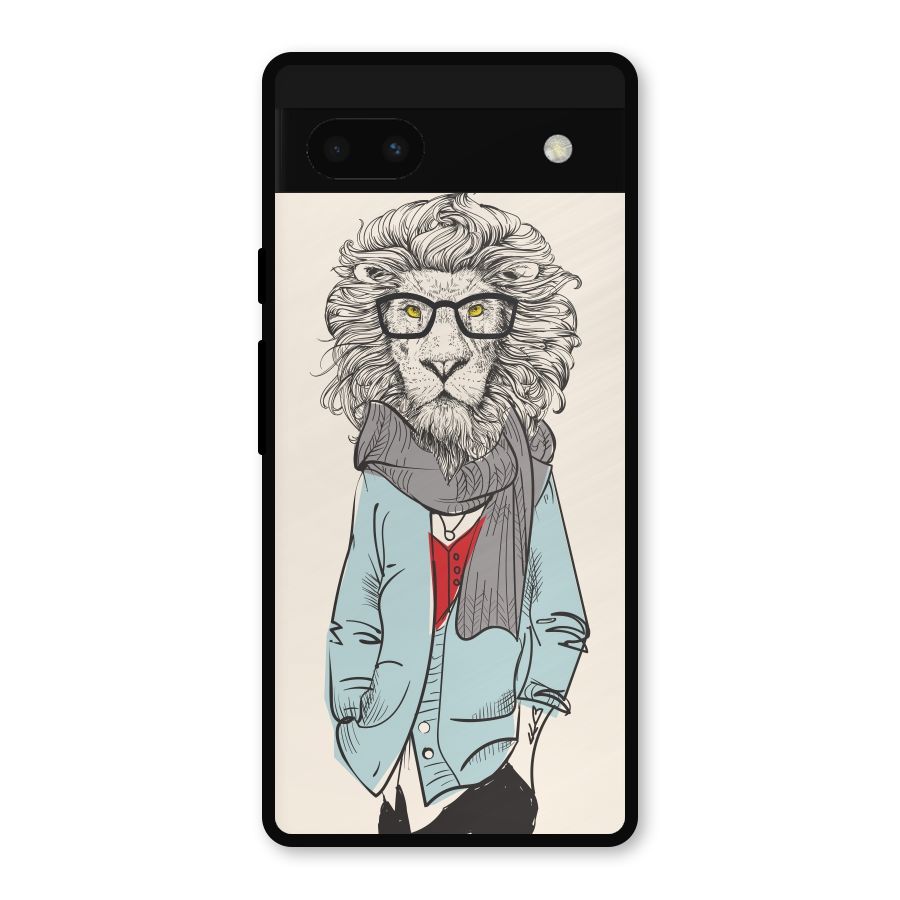 Stylish Lion Metal Back Case for Google Pixel 6a
