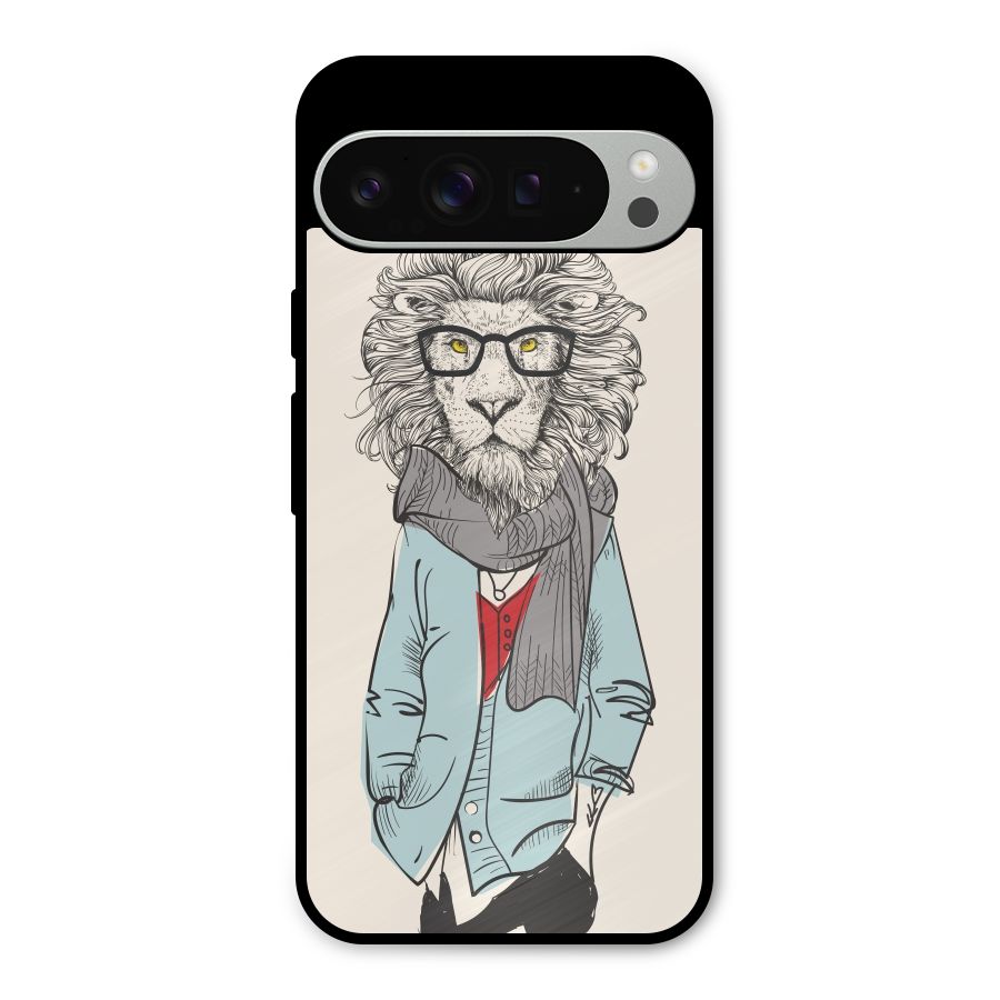 Stylish Lion Metal Back Case for Google Pixel 9 Pro XL