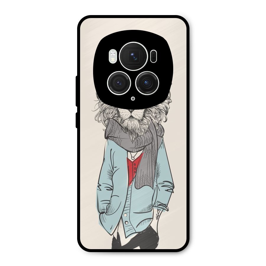 Stylish Lion Metal Back Case for Honor Magic6 Pro