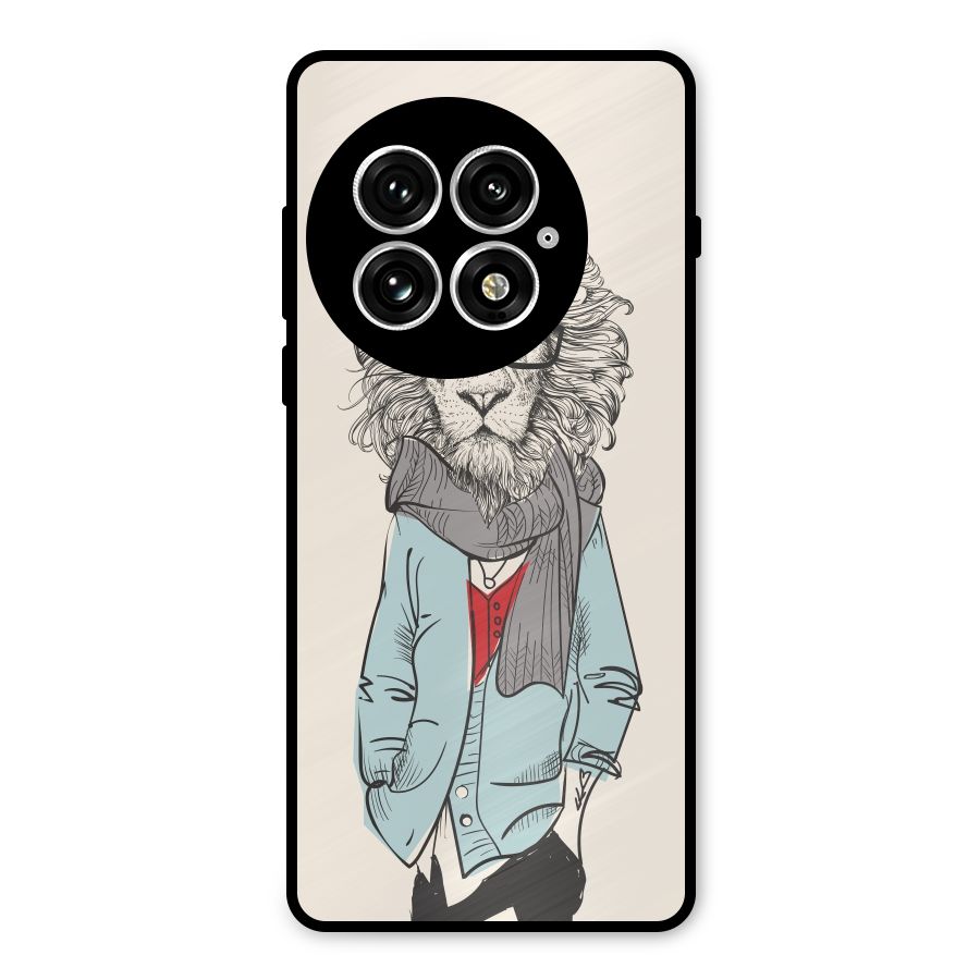 Stylish Lion Metal Back Case for OnePlus 13