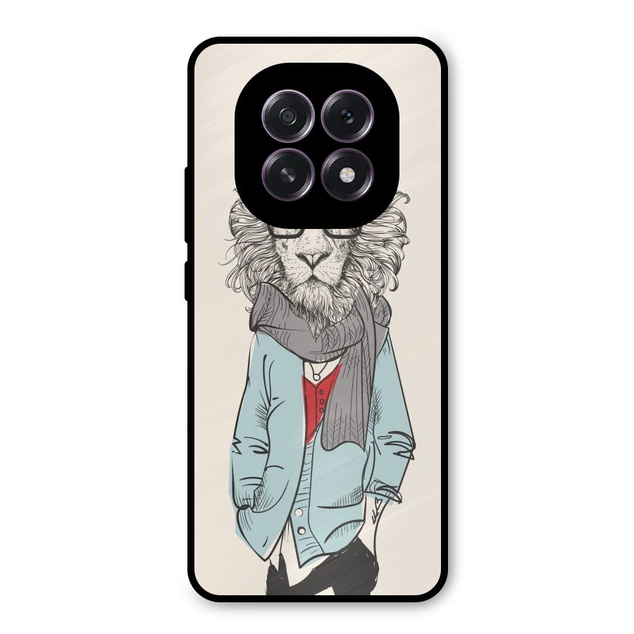 Stylish Lion Metal Back Case for Oppo F29