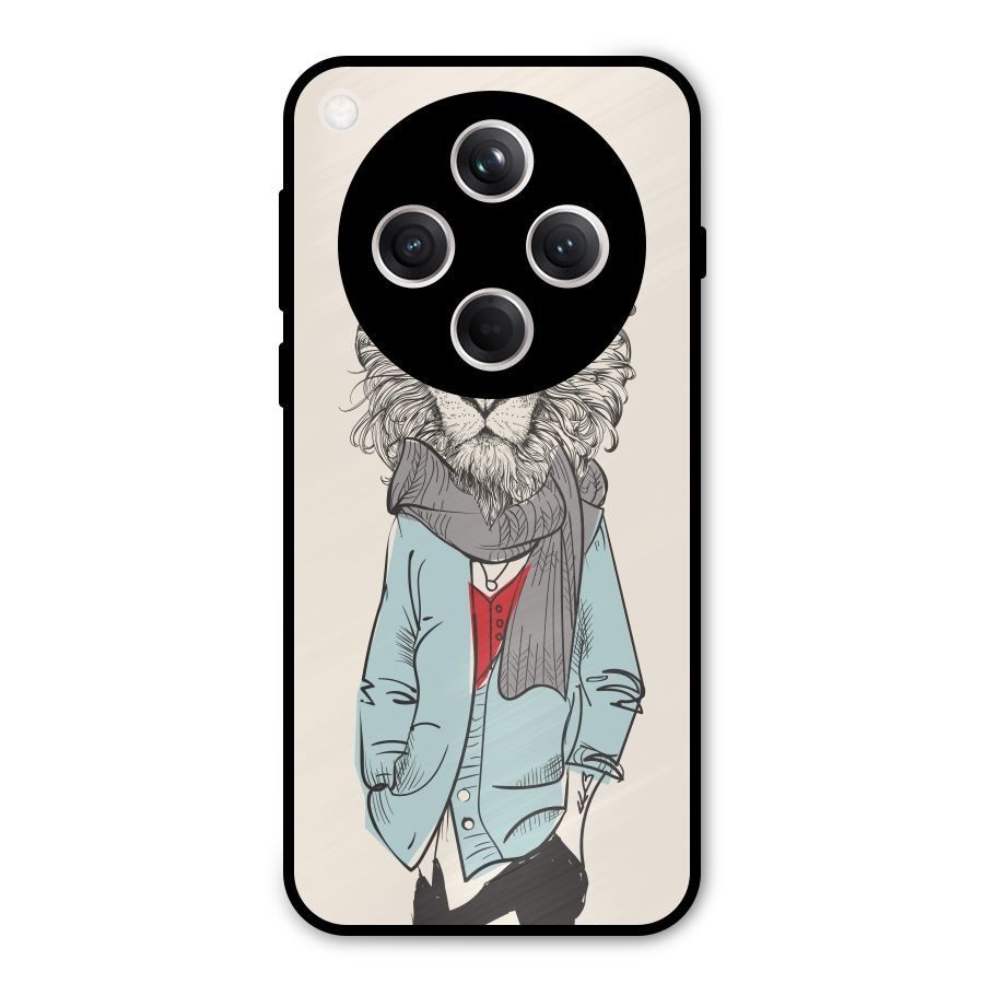 Stylish Lion Metal Back Case for Oppo Find X8