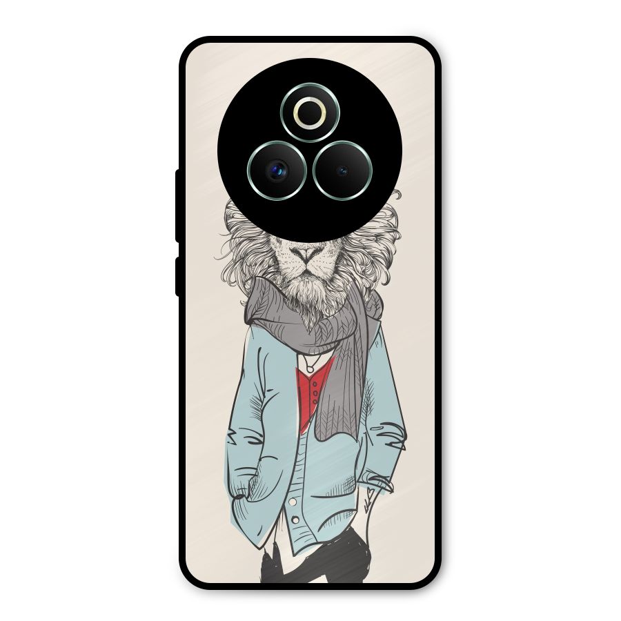 Stylish Lion Metal Back Case for Realme P3 Pro