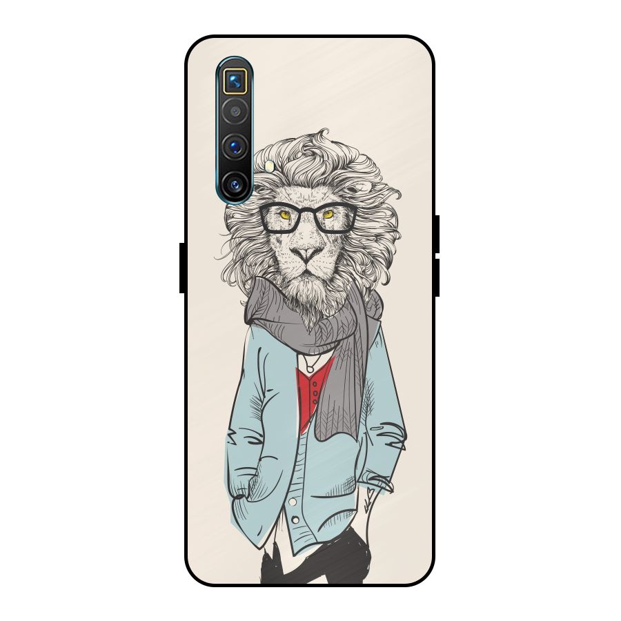Stylish Lion Metal Back Case for Realme X3 SuperZoom