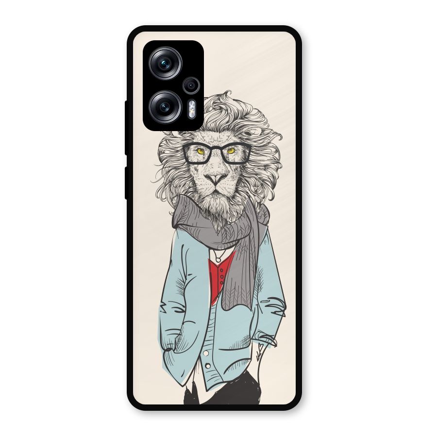 Stylish Lion Metal Back Case for Redmi K50i