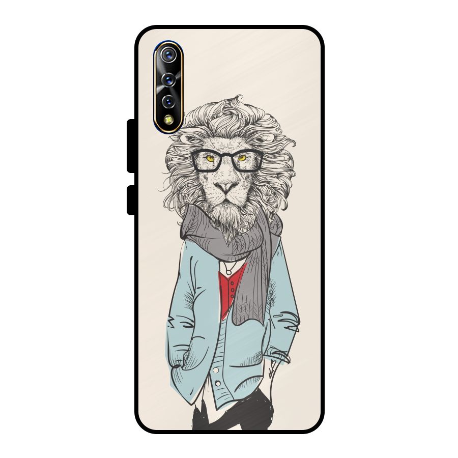 Stylish Lion Metal Back Case for Vivo S1