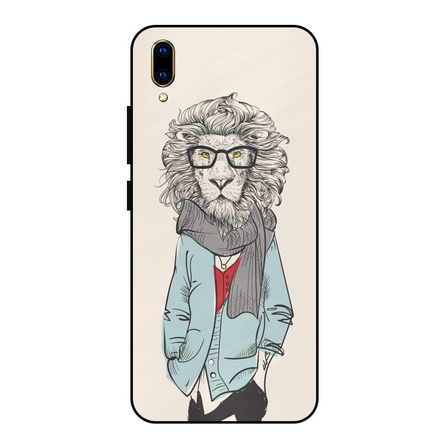 Stylish Lion Metal Back Case for Vivo V11 Pro