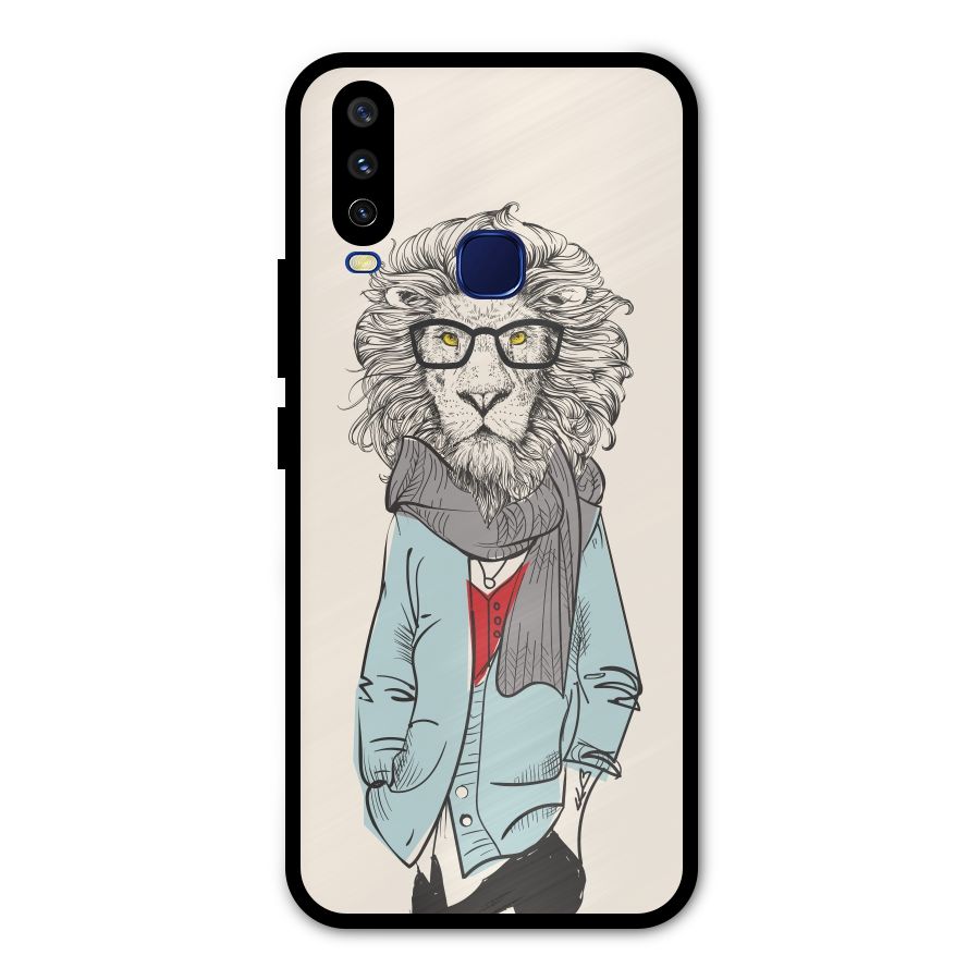 Stylish Lion Metal Back Case for Vivo V17