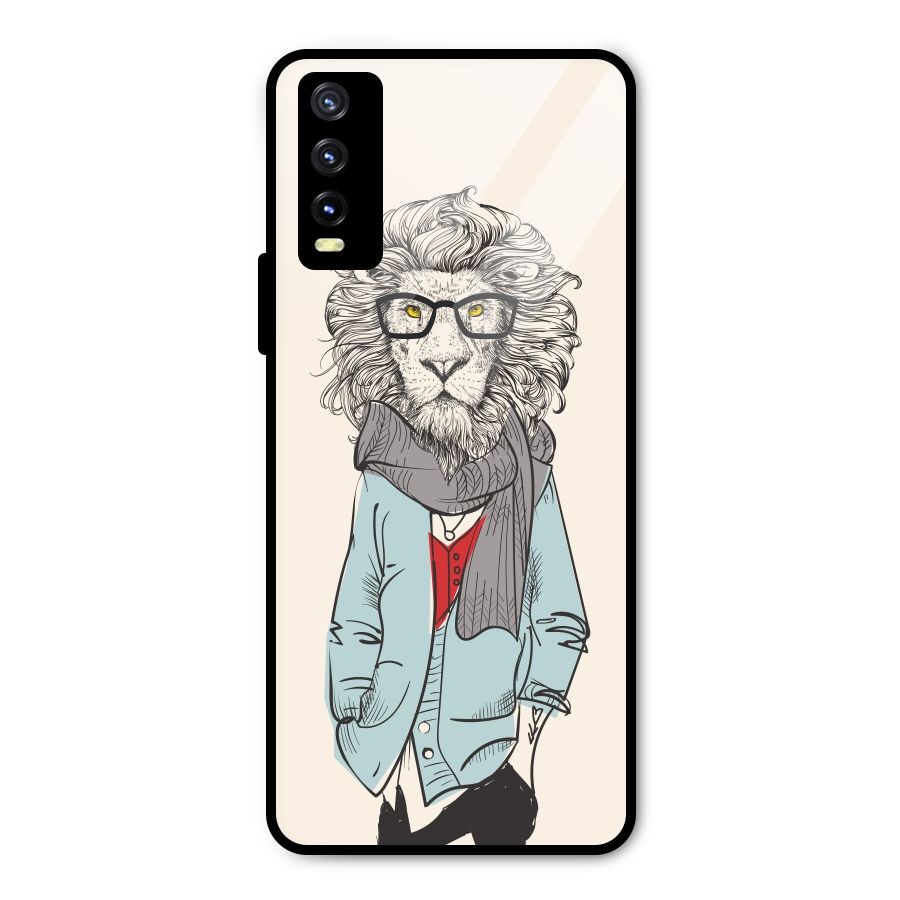 Stylish Lion Metal Back Case for Vivo Y20g