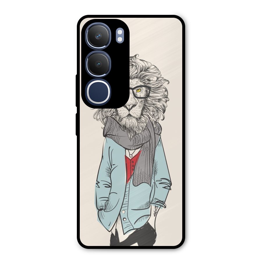 Stylish Lion Metal Back Case for Vivo Y29