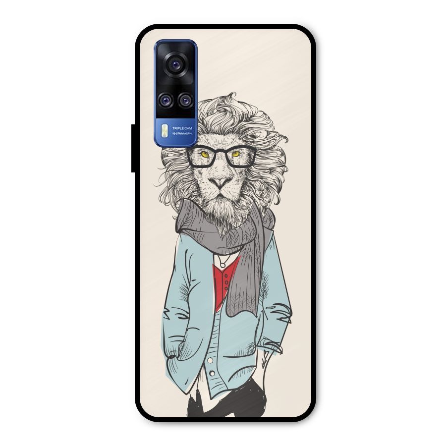 Stylish Lion Metal Back Case for Vivo Y31