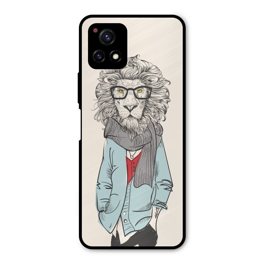 Stylish Lion Metal Back Case for Vivo Y72 5G
