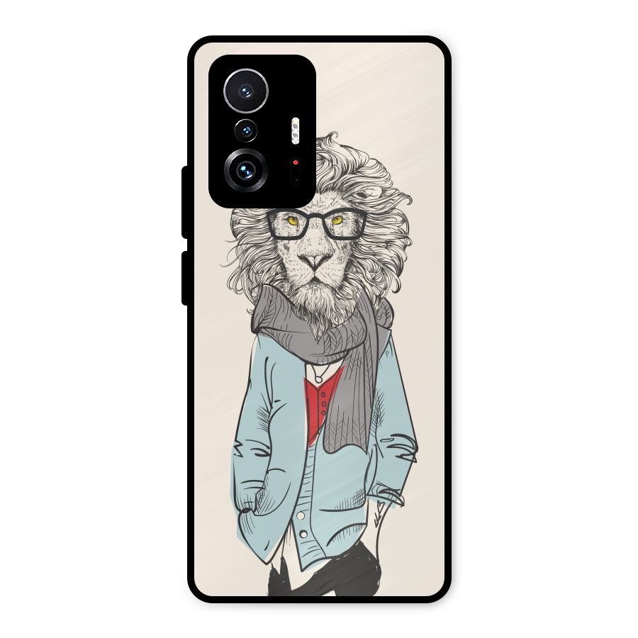 Stylish Lion Metal Back Case for Xiaomi 11T Pro