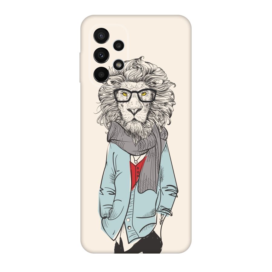 Stylish Lion Original Polycarbonate Back Case for Galaxy A23