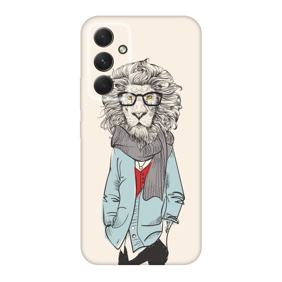 Stylish Lion Original Polycarbonate Back Case for Galaxy A54