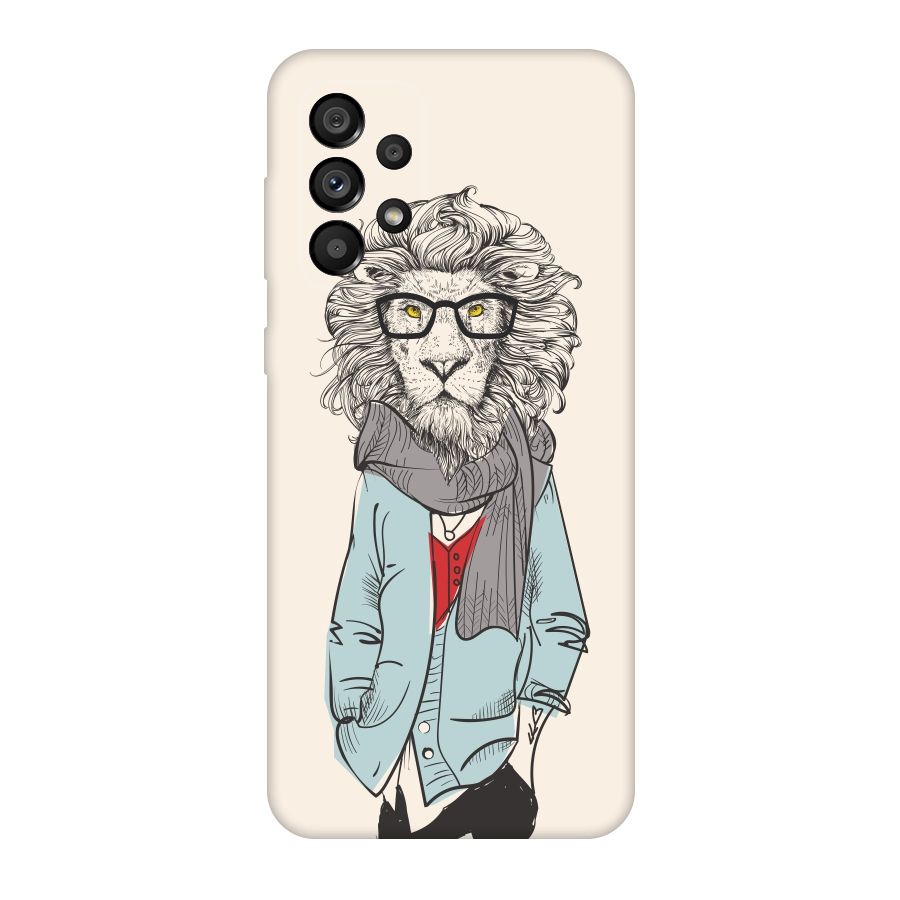 Stylish Lion Original Polycarbonate Back Case for Galaxy A73 5G