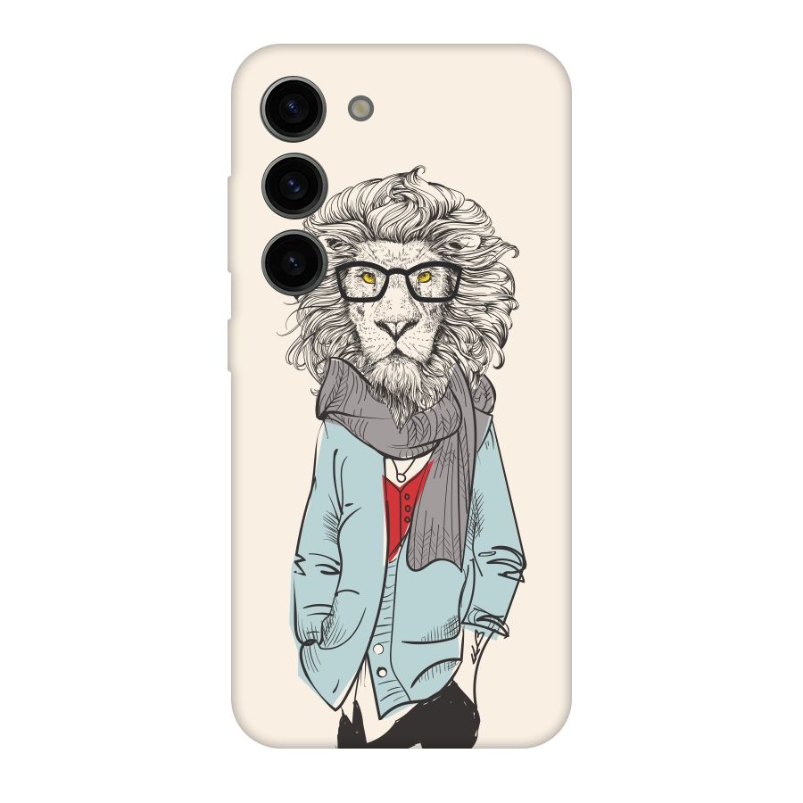 Stylish Lion Original Polycarbonate Back Case for Galaxy S23