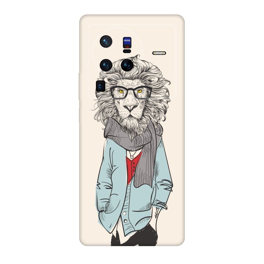 Stylish Lion Original Polycarbonate Back Case for Vivo X80