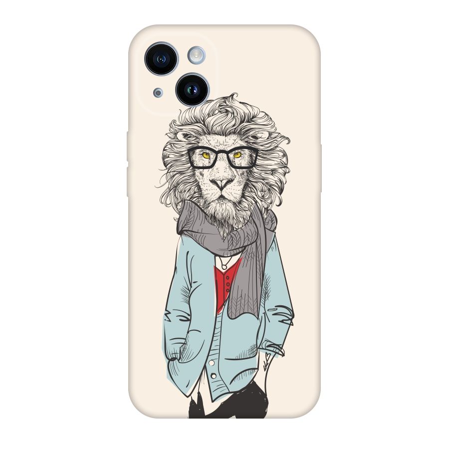 Stylish Lion Original Polycarbonate Back Case for iPhone 14