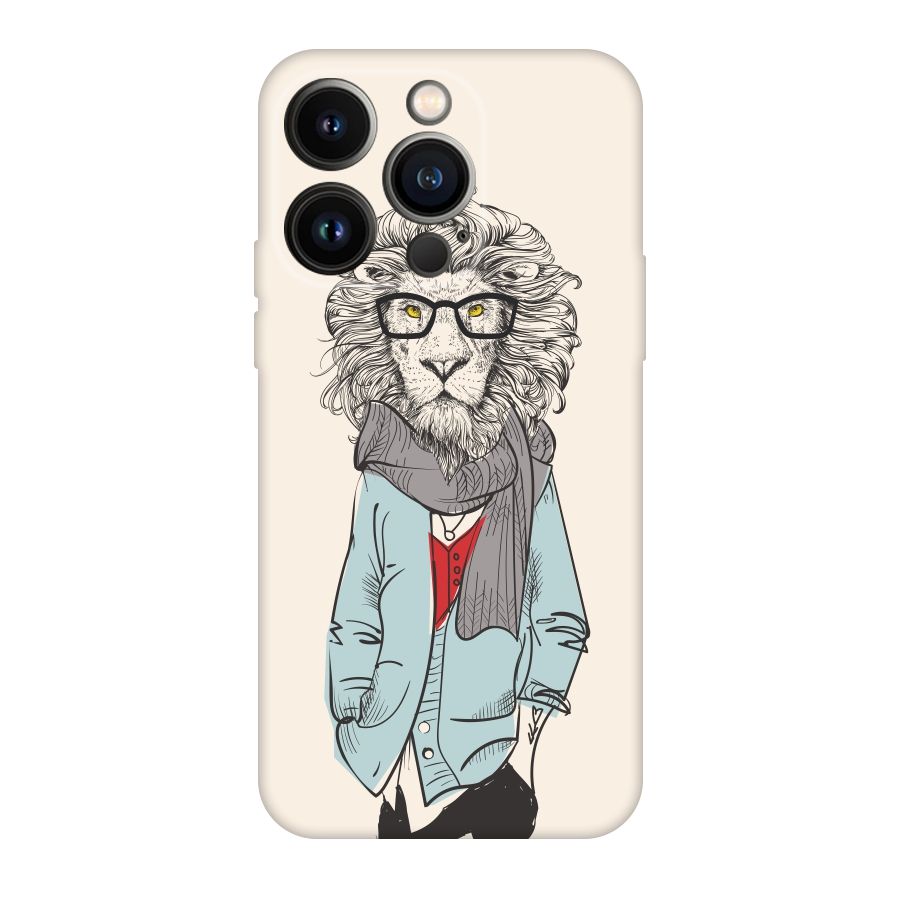 Stylish Lion Original Polycarbonate Back Case for iPhone 14 Pro
