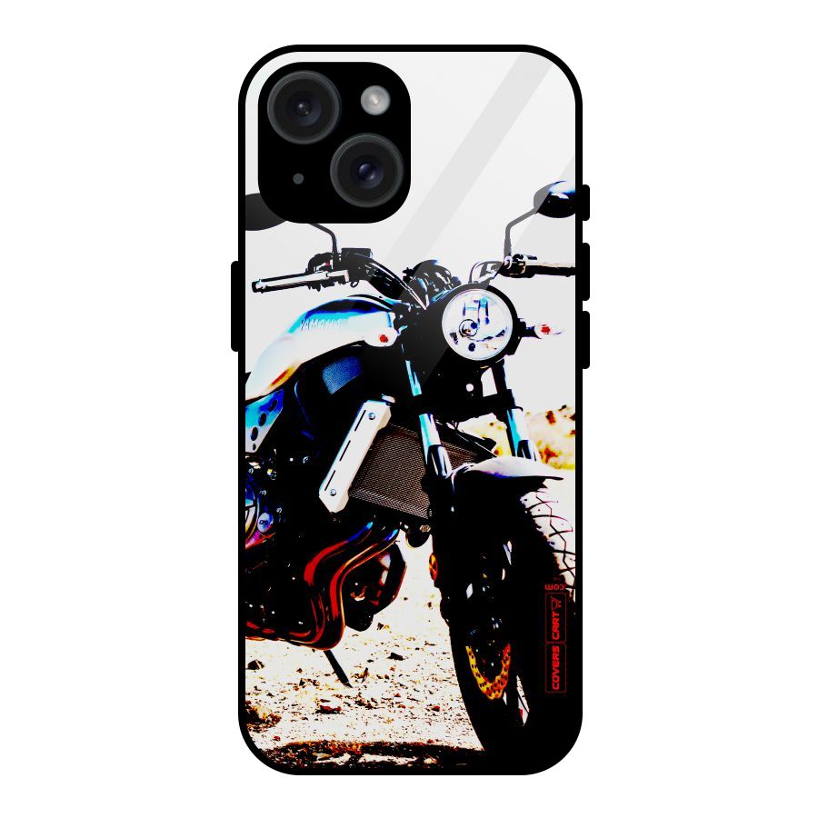Stylish Ride Extreme Glass Back Case for iPhone 15