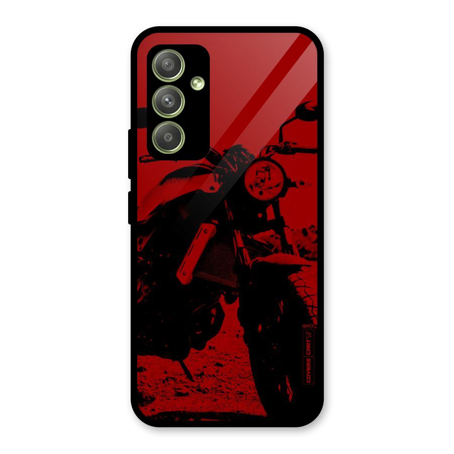 Stylish Ride Red Glass Back Case for Galaxy A54