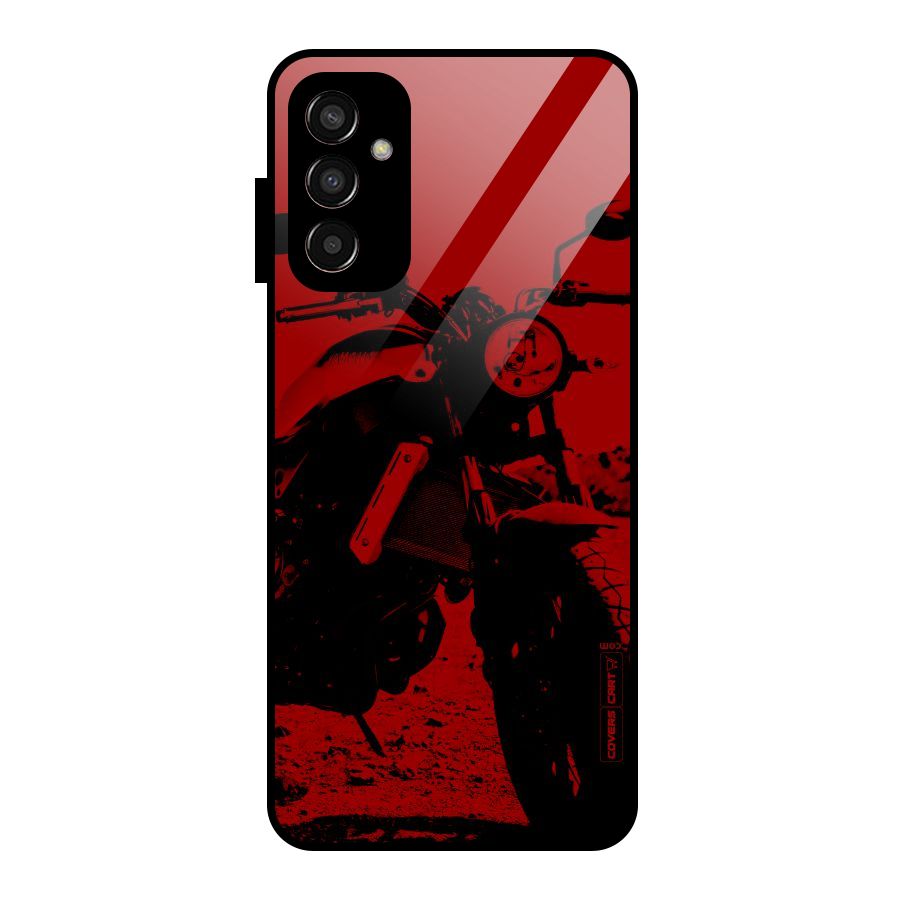 Stylish Ride Red Glass Back Case for Galaxy F13