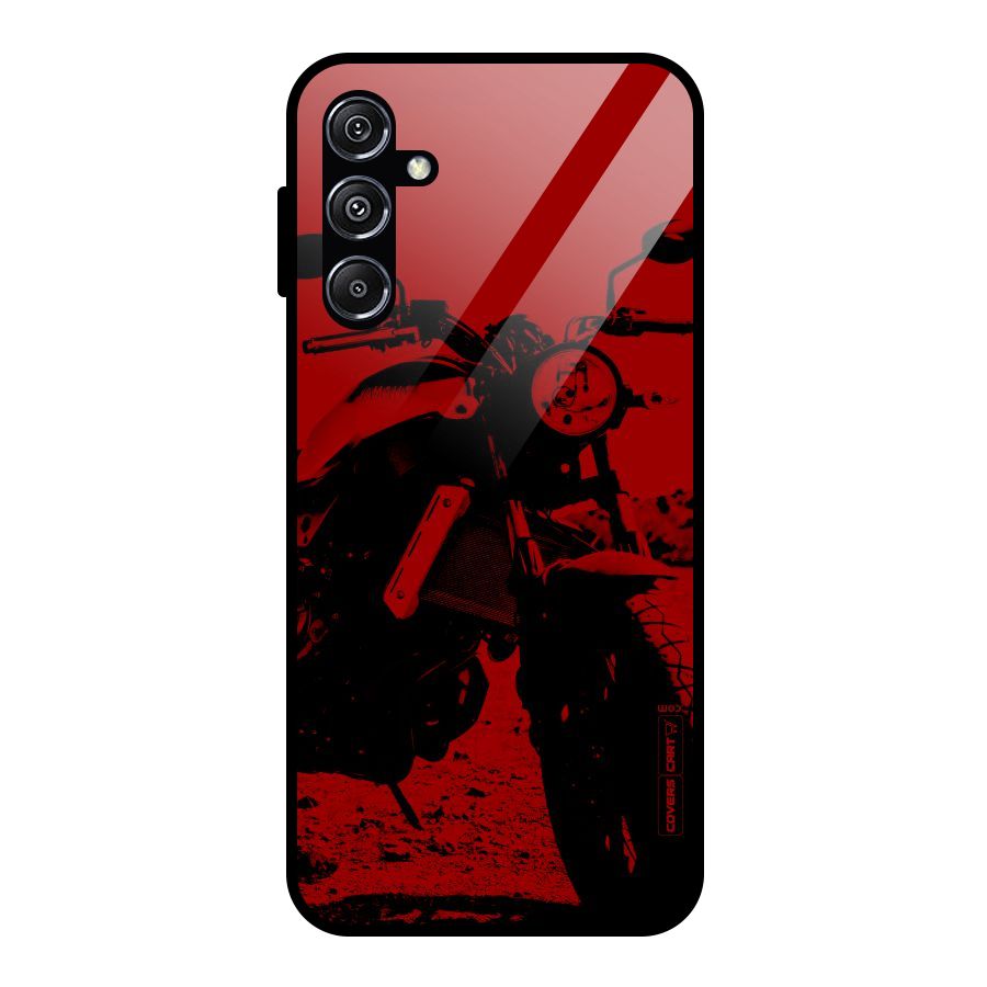 Stylish Ride Red Glass Back Case for Galaxy M34 5G