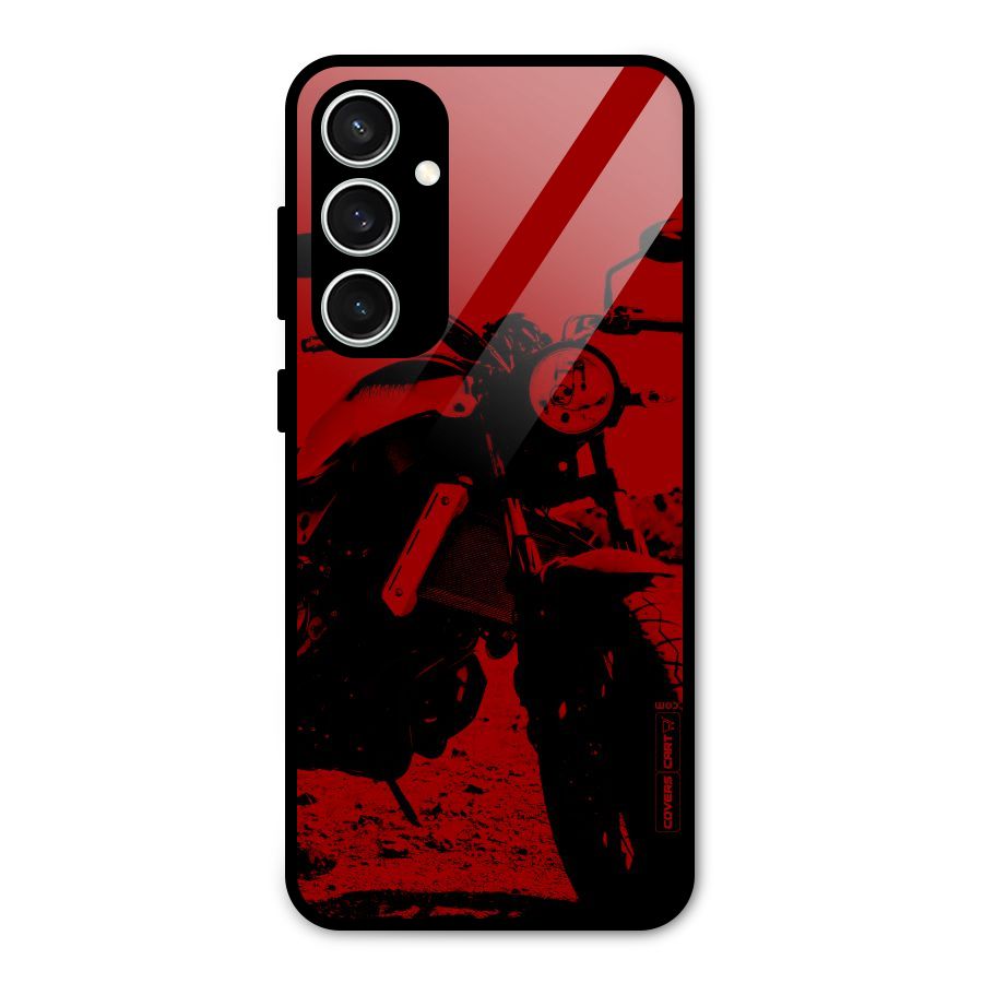 Stylish Ride Red Glass Back Case for Galaxy S23 FE