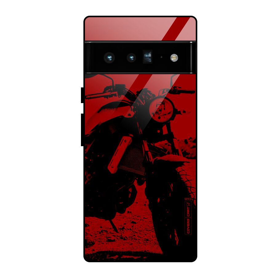 Stylish Ride Red Glass Back Case for Google Pixel 6 Pro