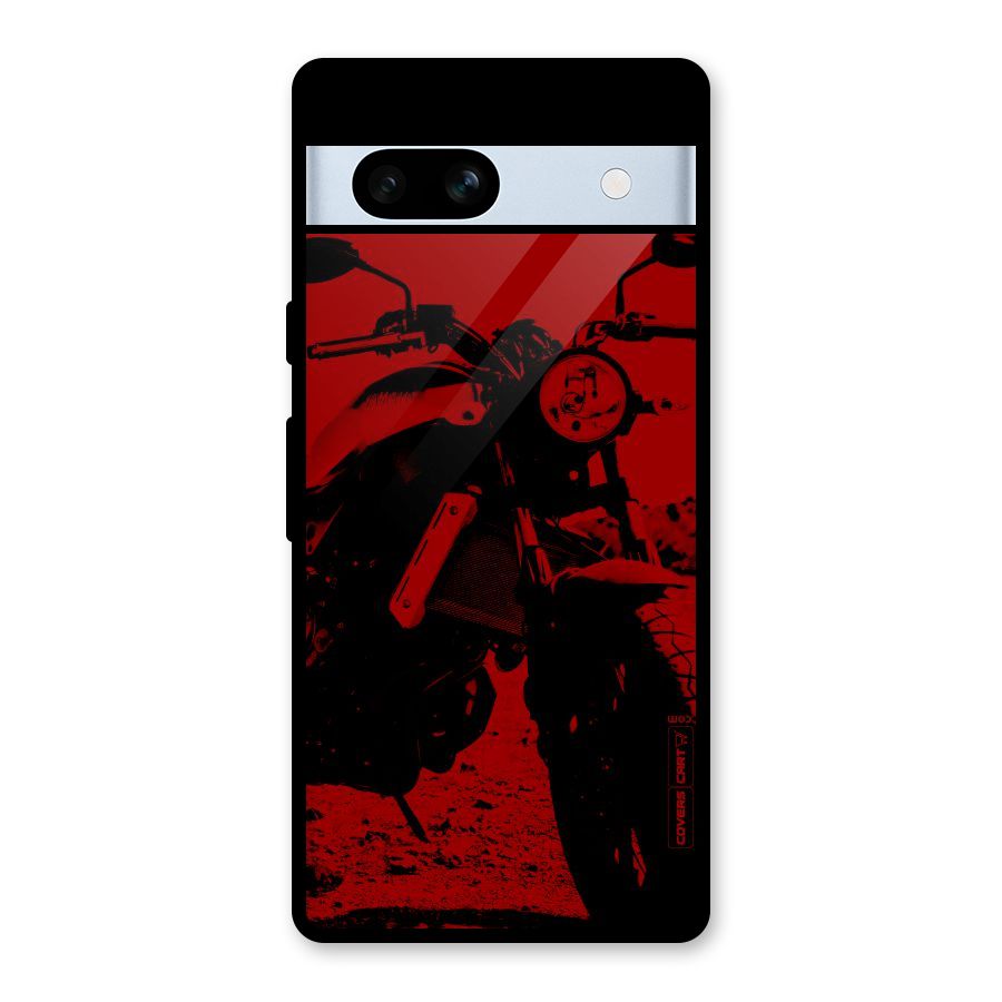 Stylish Ride Red Glass Back Case for Google Pixel 7a