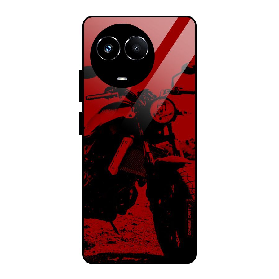 Stylish Ride Red Glass Back Case for Realme 11X